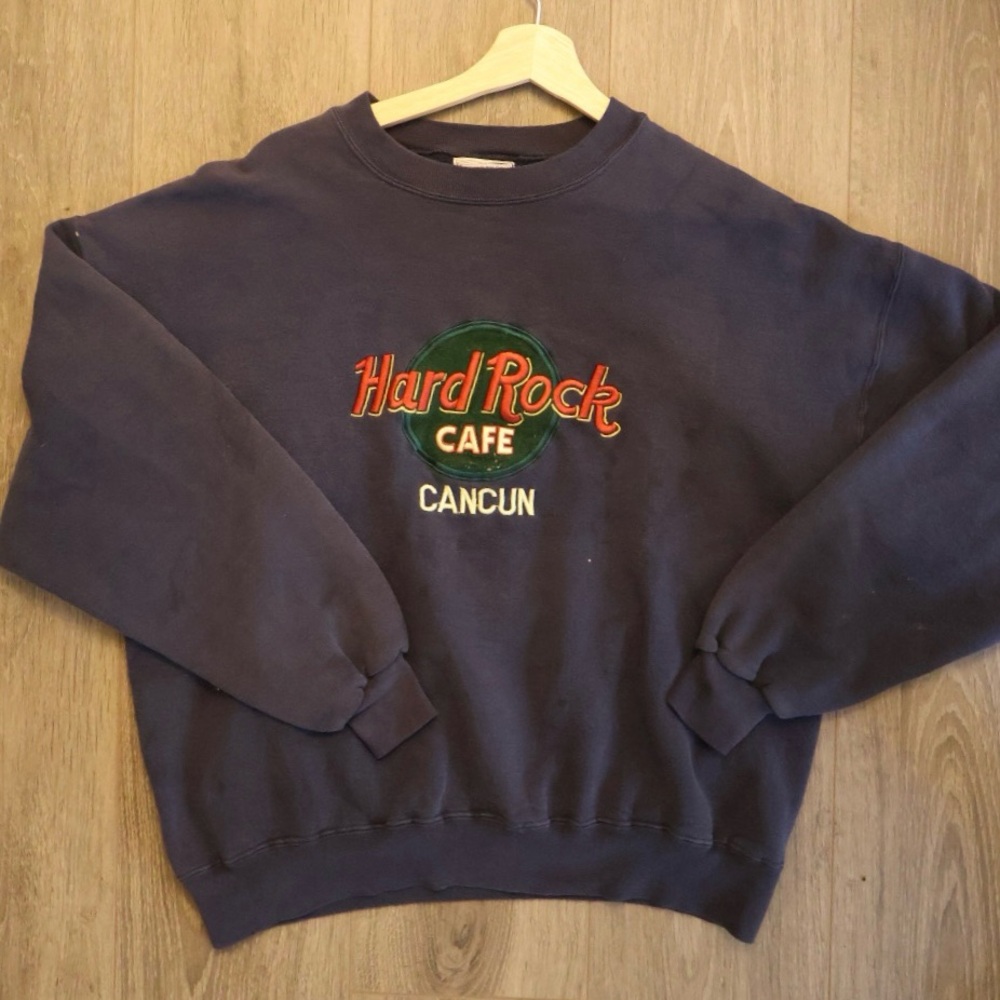 Hard Rock Cafe Cancun Navy Sweater